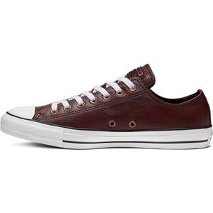 converses cuir marron