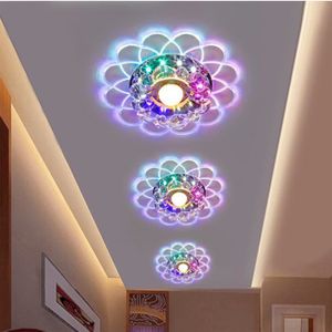 PLAFONNIER LAVENT Plafonnier Lotus 5W LED SMD 5730 Crystal Lustre chambre couloir multicolore