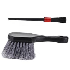 BROSSE - RACLETTE SURENHAP Ensemble de brosses de nettoyage de voiture Outil de nettoyage de pneus de voiture, jeu de brosses de auto nettoyage