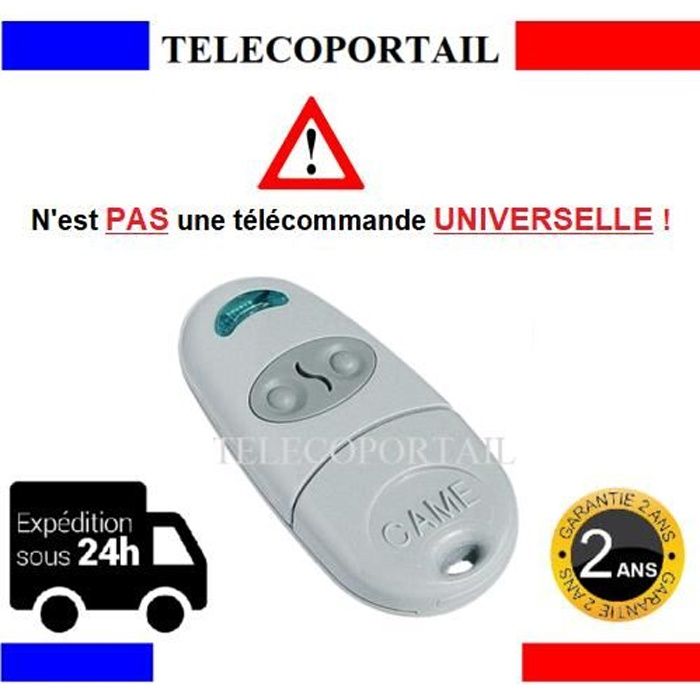 XVX Télécommande Universelle Portail, Came Top 432EE Lot de 2 Telecommandes  Portatives 433, Compatibles avec télécommande