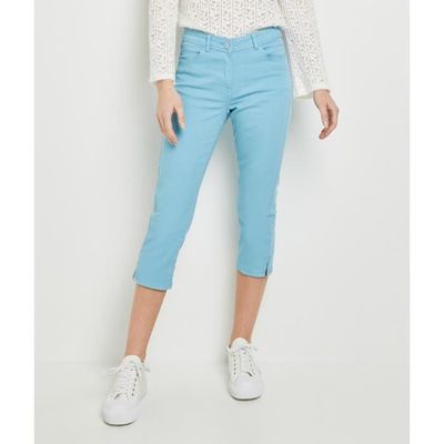 Pantacourt jean femme clearance pas cher