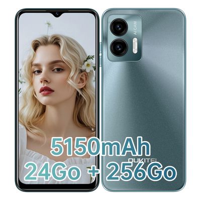 OUKITEL C36 Plus Téléphone Portable, 24Go + 256Go, 5150mAh
