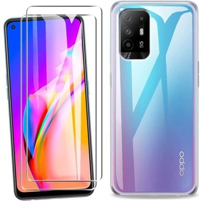 Coque Silicone TPU Noire + 2 Verres Trempes Pour Oppo Reno 4 Pro 5G Little Bout
