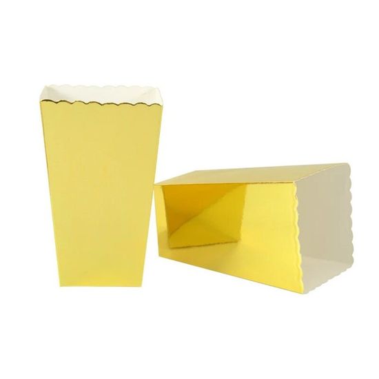 100 Boîtes à Popcorn En Papier - Rayé Rouge Et Blanc - Pour Fêtes, Anniversaires - 16cm De Haut