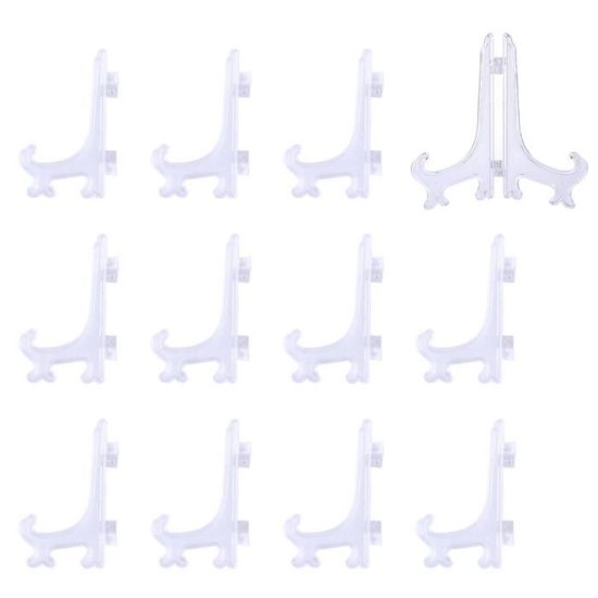 Lot de 30 mini chevalets transparents en plastique pour médailles