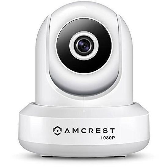 Caméra de sécurité WiFi Amcrest 1080P 2MP (1920TVL) Caméra IP sans fil pour intérieur-extérieur à la maison, système de surveillance