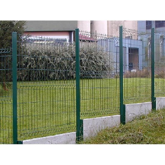 Kit de 60 ml clôture rigide Pro 1,73 m Vert comprenant : 24 panneaux Ø 4-5  mm + 25 poteaux à sceller + cales de tension. - Cdiscount Jardin