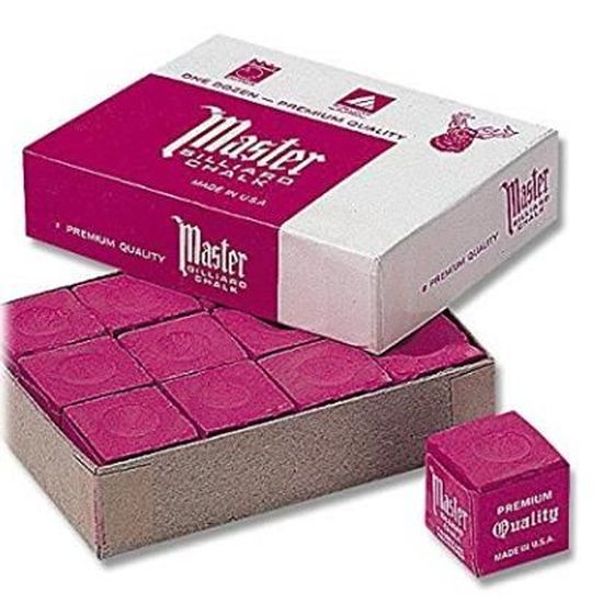 Craie De Billard Master Lot De 12 - Rouge