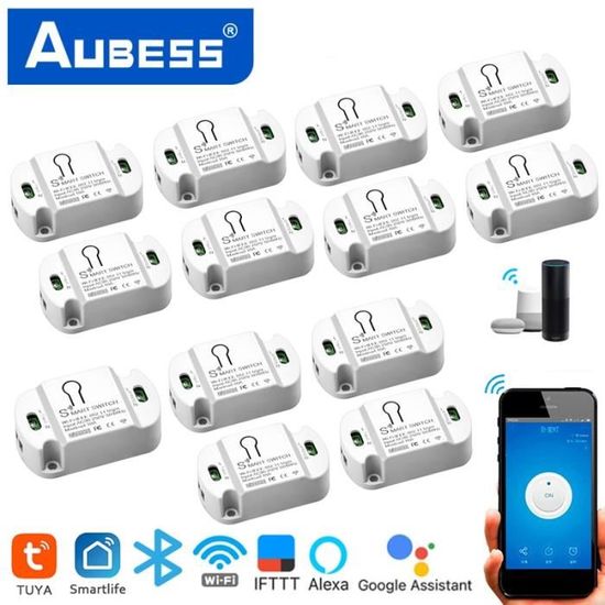 Mini Commutateur WiFi RF 2500W DieseRC - Télécommande Tuya Alexa Google Home