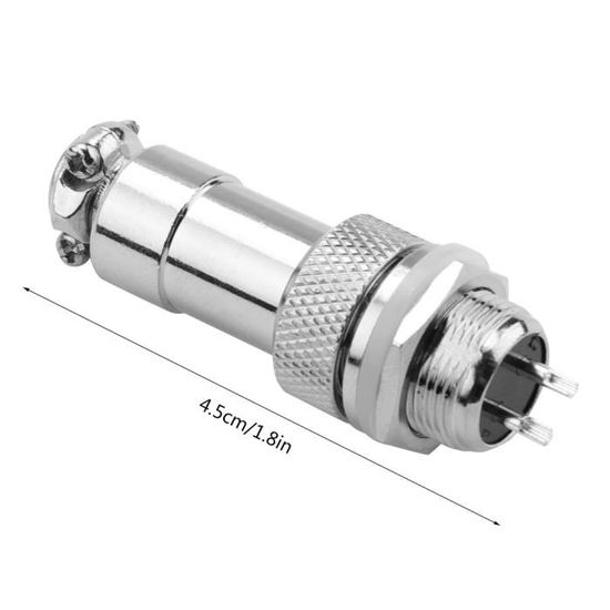 VISSQH 16 Pcs Connecteur Aviation GX12 5 Broches Mâle Femelle 5A
