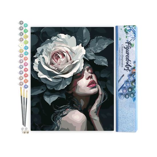 ABEUTY Peinture Numero Une rose Plante, Peinture par Numero 40x50 cm Peinture Numéro Bricolage