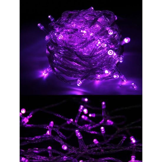 20M-200 LED Lampe Guirlande Étanche Lampe de NoëI Connexion En Série Pour Maison extérieur Mariage Jardin - Violet