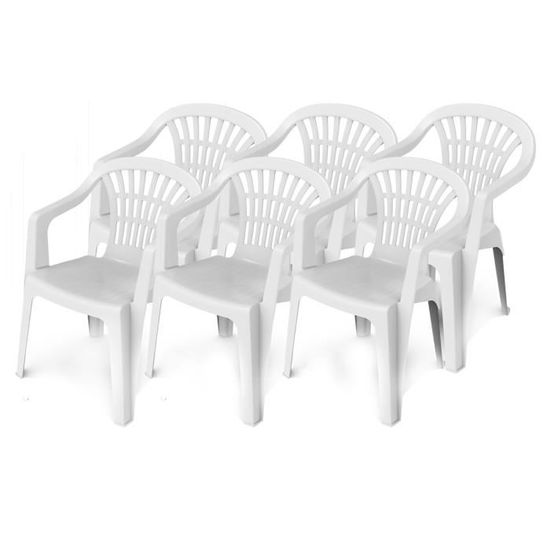 PEGANE Lot De 4 Chaises De Jardin Empilables En Résine Coloris Gris - Longueur 59 X Profondeur 60 X Hauteur 87 Cm