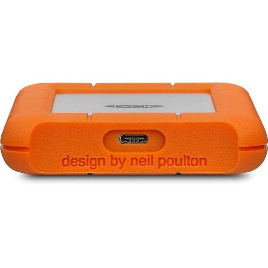 Disque dur Portable LaCie Rugged SECURE STFR2000403 - Externe - 2 To - USB 3.1 Type C - 2 ans Garantie
