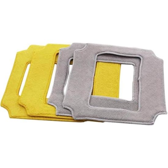 Lot De 4 Chiffons Microfibre Pour Robot Laveur De Vitres AIRMSEN YW733 - Haute Absorption, Lavables, Double Face