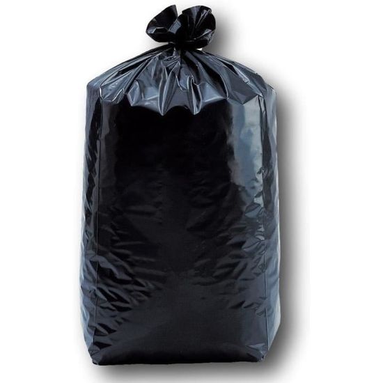 Sacs poubelle plastique noir renforcé 55 microns 