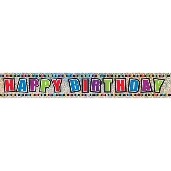 Bannière Happy Birthday Banderole Joyeux Anniversaire Multicolore