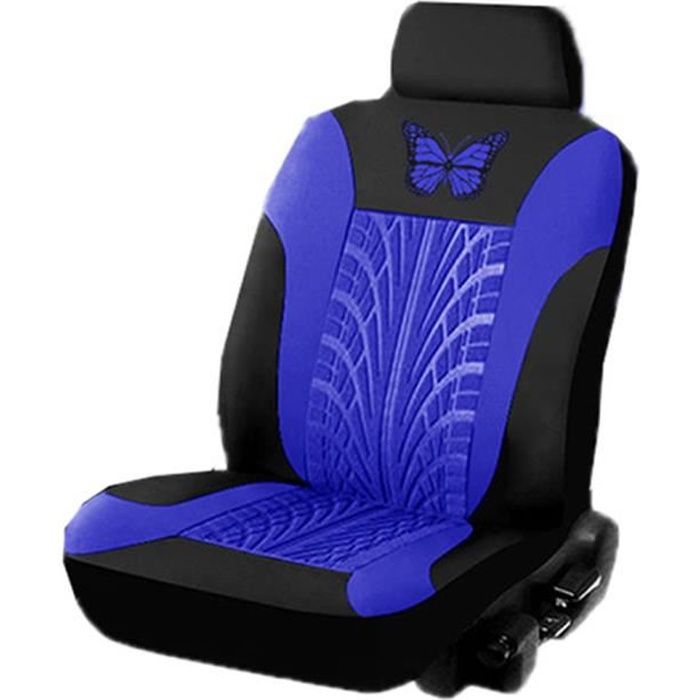 Housse Siege Voiture | Ensemble de Housses de Siège Auto Universelle | Couvre Sieges pour Avant et Arrière | Lot de 2 Bleu