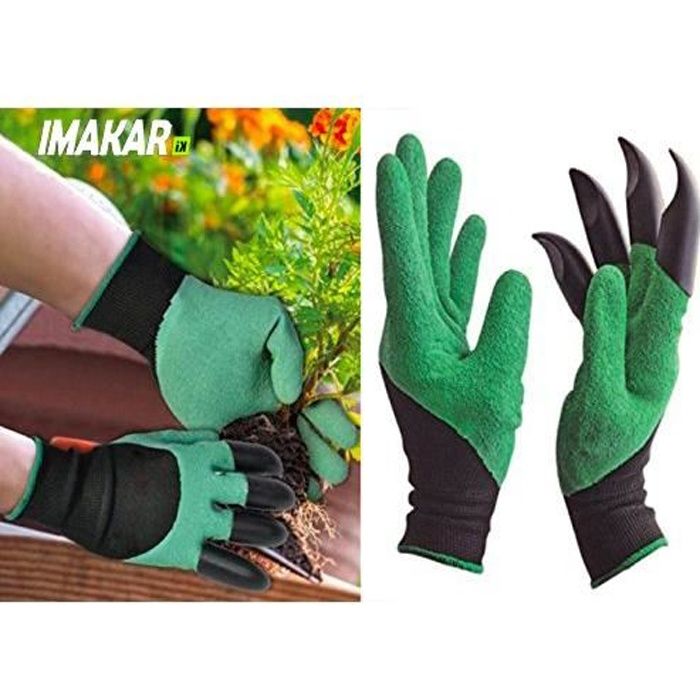 IMAKAR® Gants jardin griffes pour creuser, homme & femme. Le meilleur cadeau jardiniers, pour creuser facilement les plantations.