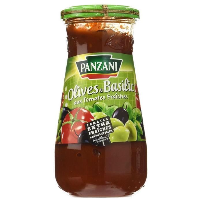 Panzani Sauce Tomates Olives et Basilic 400g (lot de 6)