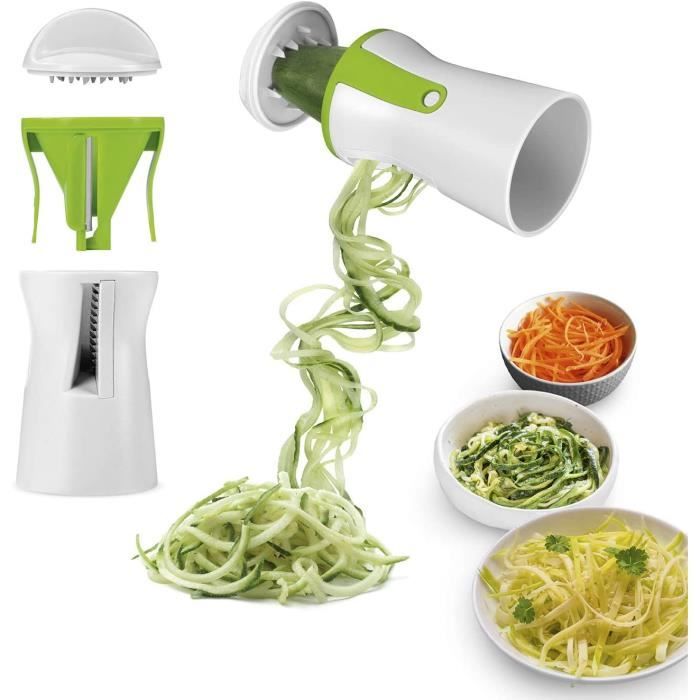 GOURMETmaxx 07293 Appareil à découper des juliennes et des spirales - VEGGIE SPAGHETTI - Couper fruits et légumes en fines ou en spi