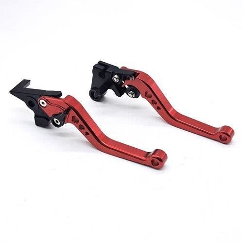 Red -1 paire de leviers de frein d'embrayage moto 14.7cm Shorty FZ6 FAZER FZ6R leviers pour Yamaha FZ8 MT 07-FZ 07 FJ 09-MT 09-ST FZ