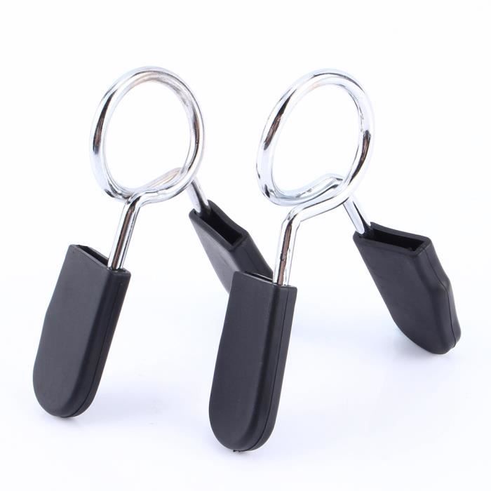 ZJCHAO pince de verrouillage haltère 2 Pcs Standard 25mm Barbell Haltère Serrure Pince Ressort Collier Clip Yoga Formation