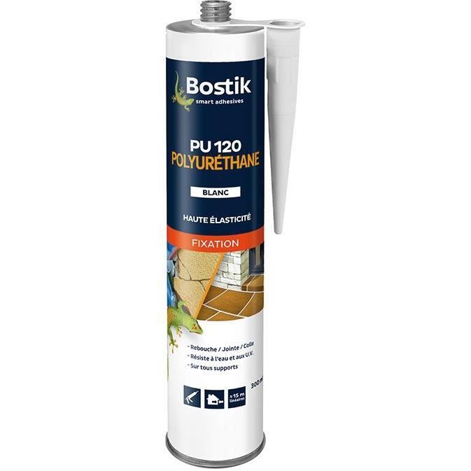 Colle mastic fixation pro PU 120 blanc - cartouche 300 mL