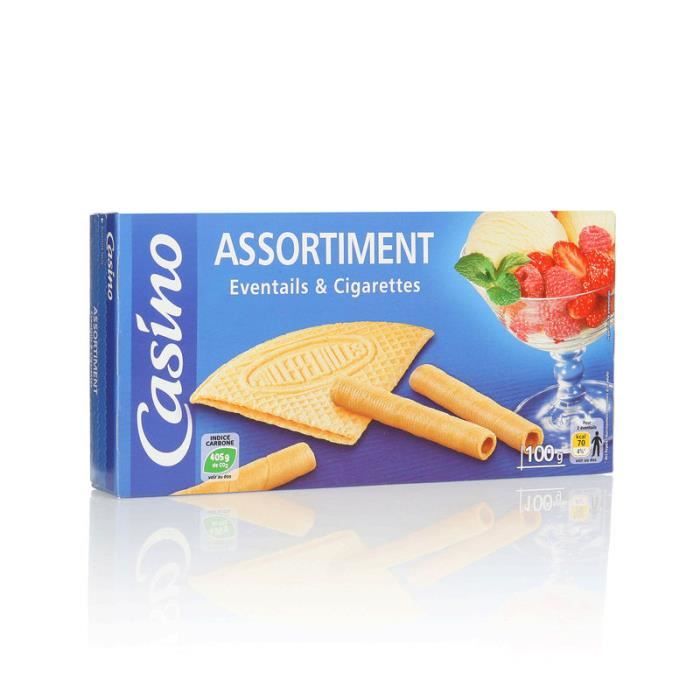 Biscuits Assortiment éventails et cigarettes 100 g
