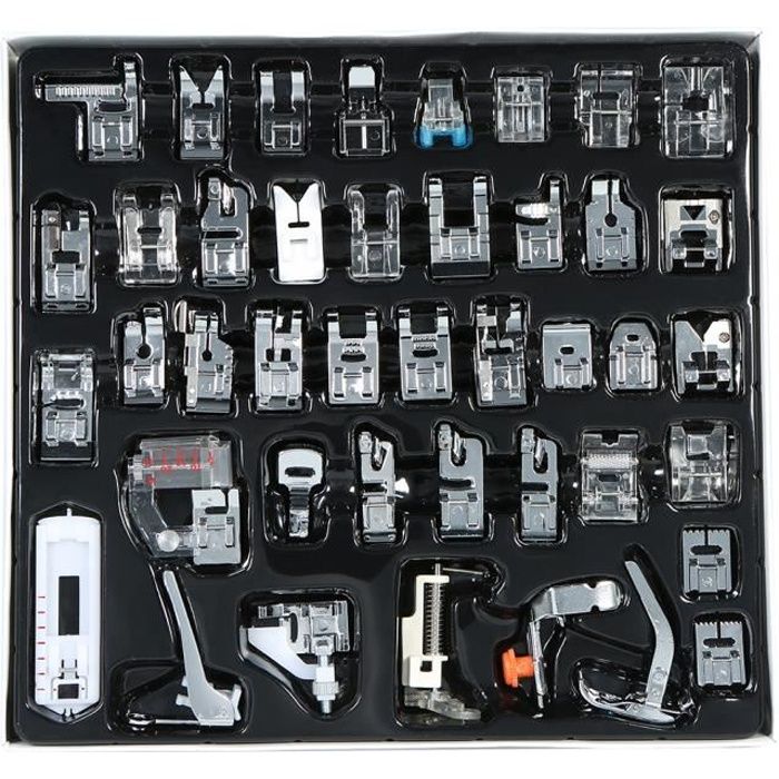 42 pcs Professionnel Machine À Coudre Domestique Pied Presseur Pièces de Rechange Accessoires pour Frère Chanteur