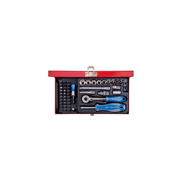 Coffret de douilles métriques et accessoires 1/4\