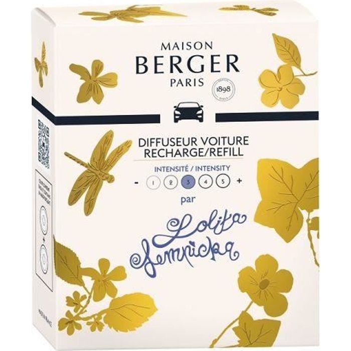 LOT DE 2 RECHARGES POUR DIFFUSEUR VOITURE PARFUM LOLITA LEMPICKA - MAISON BERGER PARIS