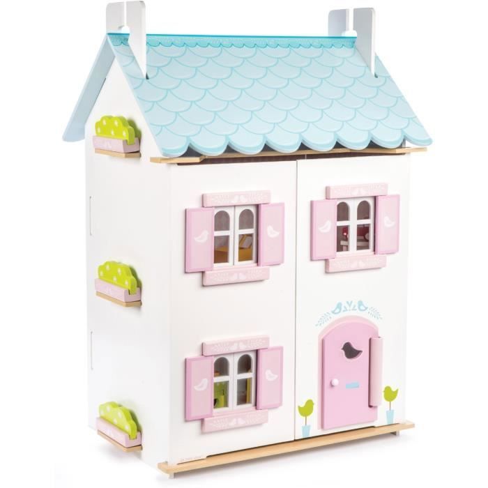 Le Toy Van Maison de poupée L'oiseau bleu et ses 37 accessoires
