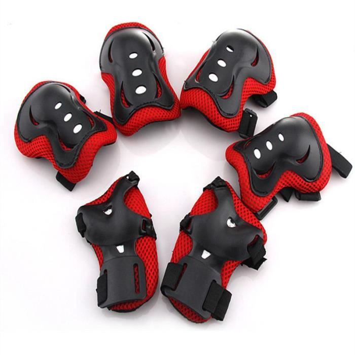 PROTEGE-CHEVILLES - CHEVILLERE,Mounchain 6 pièces enfants Sports de plein air équipement de Protection genouillères - Type Red
