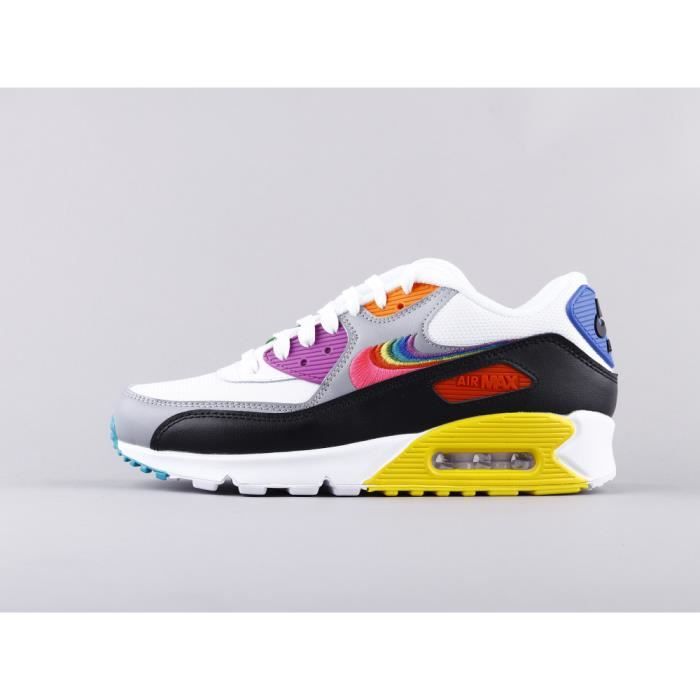 NIKE Basket Homme Air Max 90 455128-881- Cuir - Arc-en-ciel
