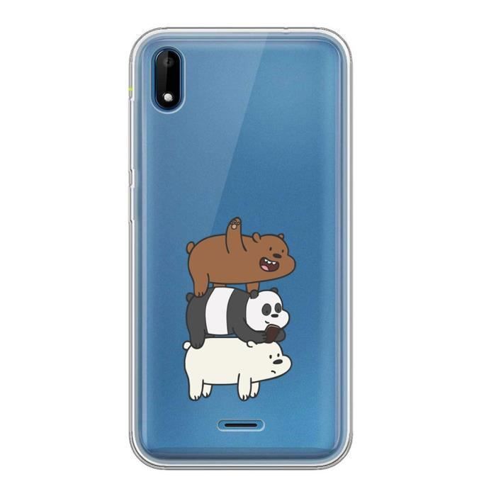 Coque Pour Wiko Y50-Wiko Sunny 4 Coque Silicone Gel Protection - Panda
