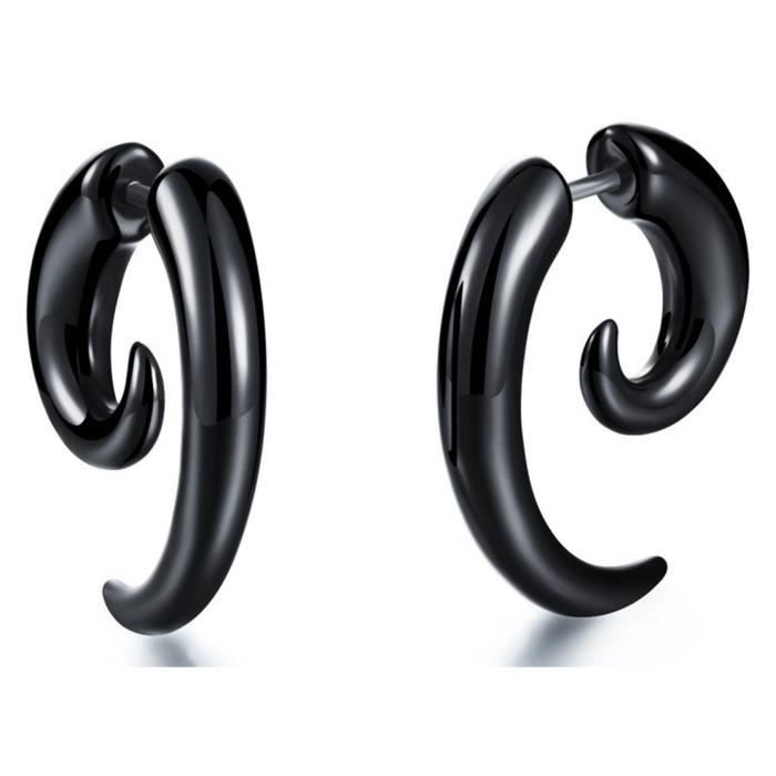 Bijoux fantaisie Boucles d'oreilles pour femmes Punk Rock boucles d'oreilles noires boucles d'oreilles anti allergies