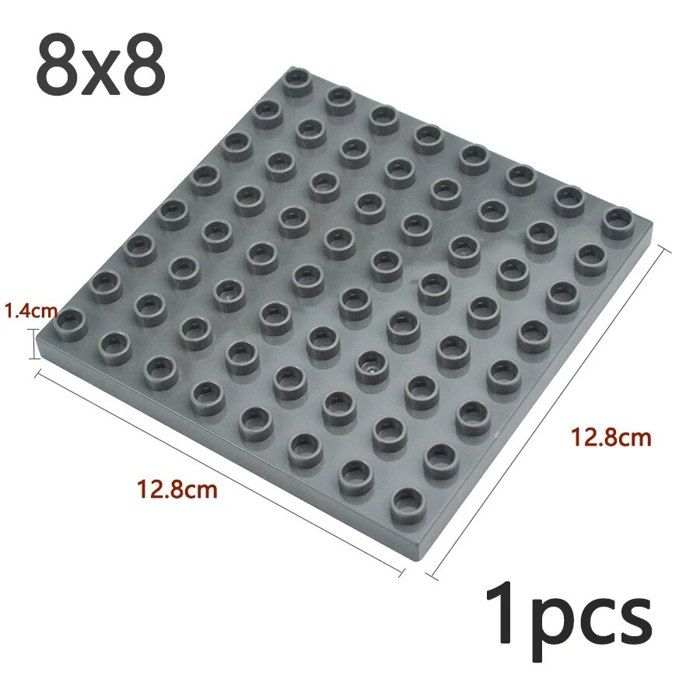 12 Plaques De Construction 19 X 9,5 Cm – Compatibles Avec Grandes Briques, Pour Duplo Et Autres
