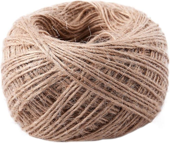 JijAcraft Ficelle De Jute Naturelle 1mm 100 Mètres - Corde Rustique Pour Emballage, Jardin, Cadeaux Et DIY