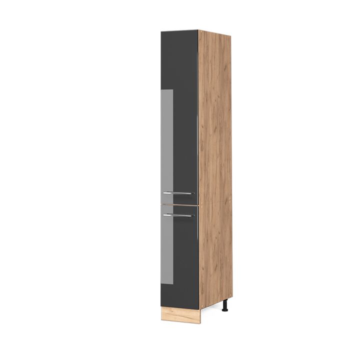 Meuble de cuisine Fame-Line, Anthracite Haute brillance, 30 cm , PT Chêne, Vicco Meuble de cuisine Fame-Line, Anthracite Haute brillance, 30 cm , PT Chêne, Vicco