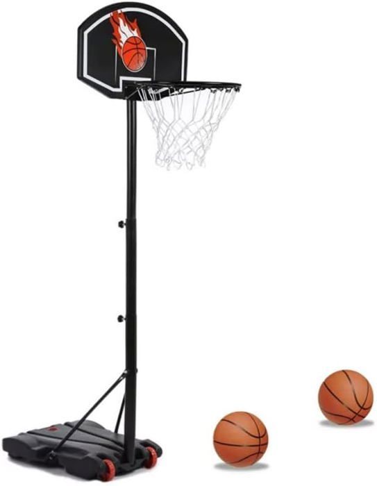 Panier De Basket Sur Pied FAST WORLD SHOPPING – Hauteur Réglable 60-120 Cm, Base Remplissable Eau/Sable, Ballon Et Gonfleur Inclus
