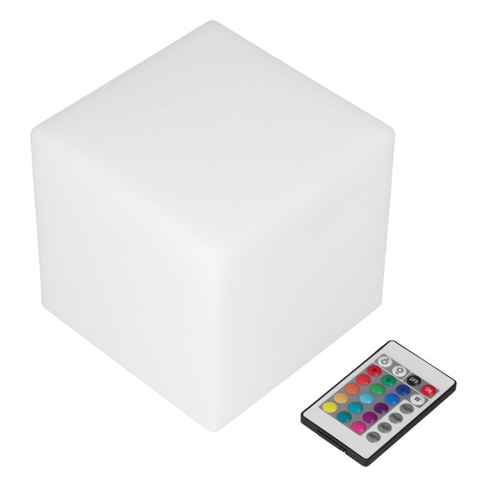 Lampe cube LED - OKUMGGYJ - 16 couleurs - Télécommande - 4 modes - 15x15x15 cm