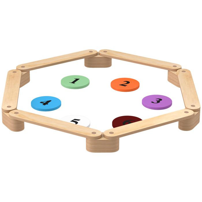Poutre équilibre Bois Aragallant 6 éléments Poutre D'Équilibre En Bois Aragallant - 6 Pièces Avec Pierres - Jeu Montessori 3 Ans Jeu équilibre 3 Ans