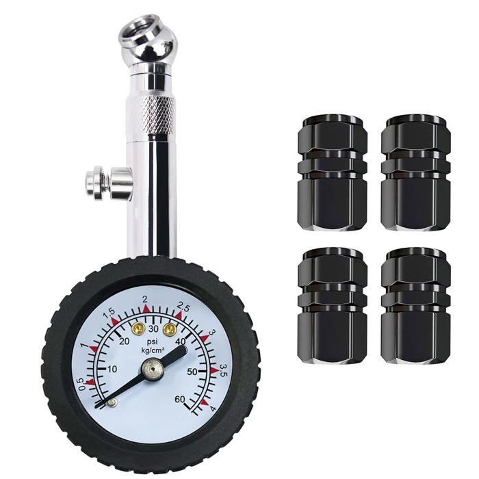 Manomètre Digital Pour Pneus - Plage 0-16 Bar (0-230 PSI), Tuyau 20 Cm, Pour Voiture, Moto, Vélo, Camion