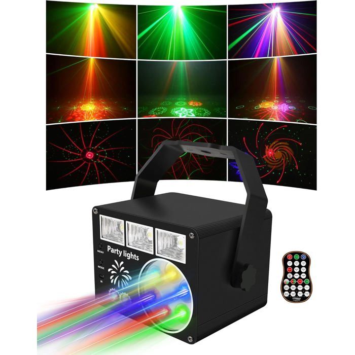 Projecteur Disco Lumière De Fête - Stroboscope, Effets LED, Contrôle Par Son & Télécommande
