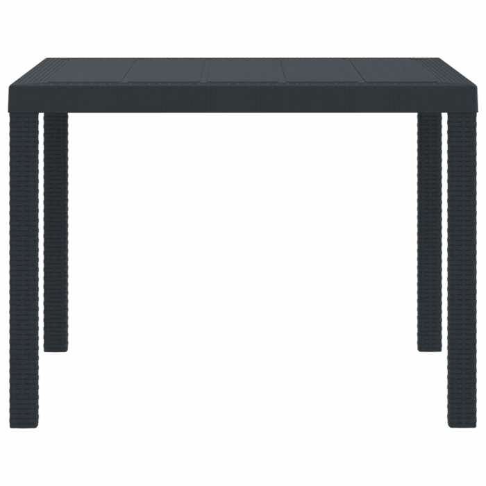 vidaXL Table de Jardin 100x100x73 cm Poly Rattan - vue 2
