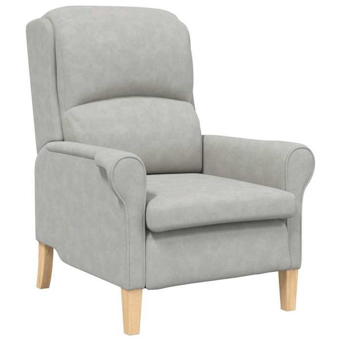 ESTINK® Fauteuil pour 1 personne - style moderne - Gris clair 76 x 94 x 102 cm Microfibre @@1053