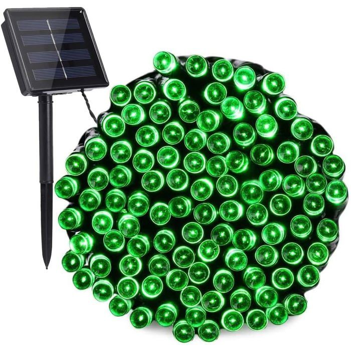 Guirlande lumineuse solaire 229 m 200 LED 8 motifs étanche pour Halloween décoration de jardin extérieurP291