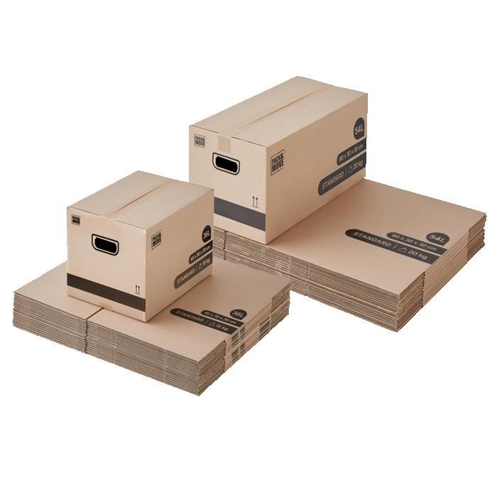 Pack and Move - Lot 30 Cartons Tailles Mixes - 60 x 30 x 30 cm + 40 x ...