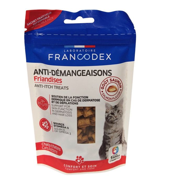 Friandises Anti Démangeaisons 65 g pour chats et chatons. - Francodex
